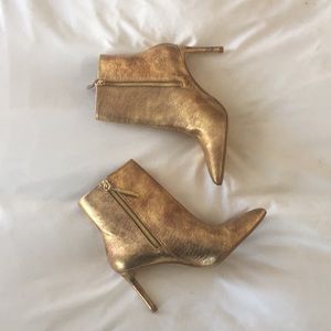 ZARA GOLD HIGH HEELED BOOTIES